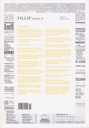 Fillip, Issue No. 15, Fall 2011