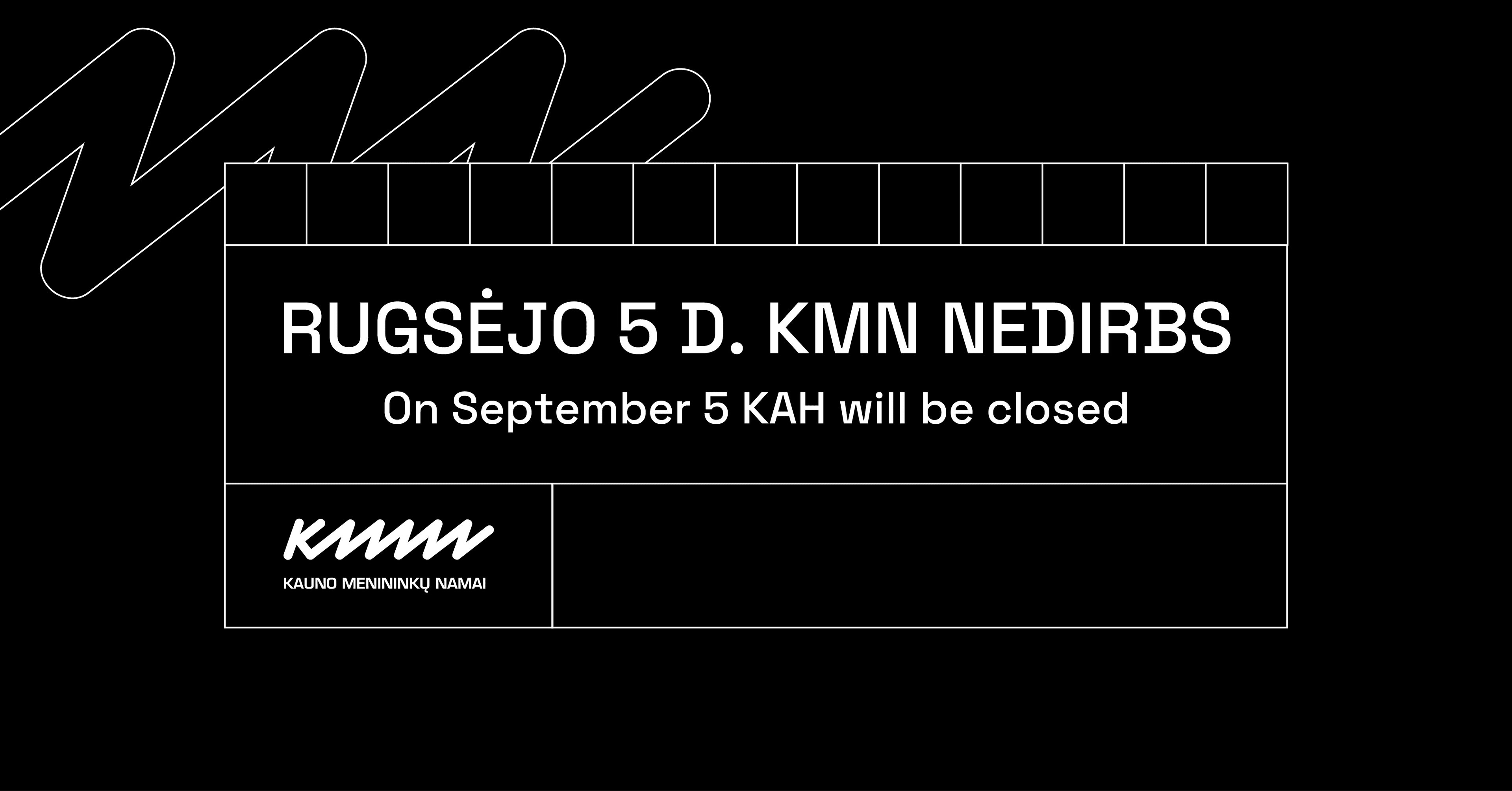 Rugsėjo 5 d. KMN nedirbs